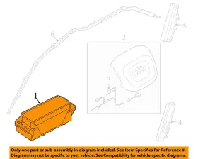 253-11115 Audi 2019-2023 Q5 Rh Passenger Dash Airbag Air Bag Oem #3
