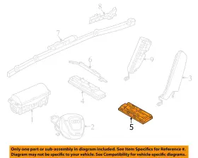 253-67758 Audi 2015-2018 A3 Lh Driver Knee Airbag Oem #3
