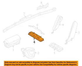 253-67760 Audi 2015-2016 A3 Rh Passenger Knee Airbag Air Bag Oem #3