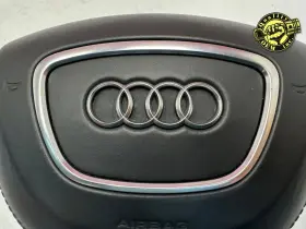 4h0880201ag Audi 2011-2018 A8 A8l Front Left Driver Steering Wheel Airbag Leather Black Oem #2