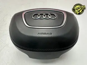 4h0880201ag Audi 2011-2018 A8 A8l Front Left Driver Steering Wheel Airbag Leather Black Oem #3
