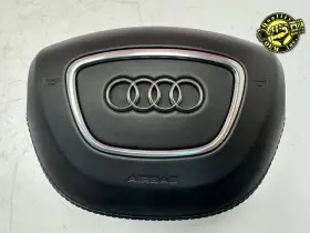4h0880201ag Audi 2011-2018 A8 A8l Front Left Driver Steering Wheel Airbag Leather Black Oem