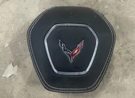 85115316 Chevrolet 2020-2025 Corvette Driver Wheel Air Bag Black With Gray Stitching Oem