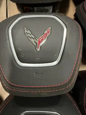 Chevrolet 85115327 2020-2025 Corvette C8 Driver Wheel Air Bag Black With Red #015