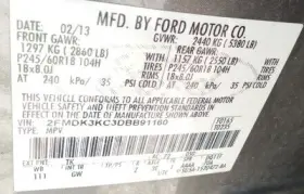 253-01124 Ford 11-14 Edge Driver Steering Wheel Airbag Air Bag Oem Lkq #2