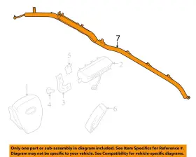 253-07185 Ford 2015-2020 F150 Driver Roof Curtain Airbag Air Bag Oem Lkq #3