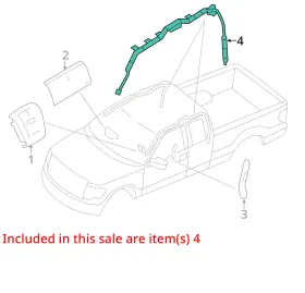 9l3z78042d95b Ford 2009 F150 Lh Driver Roof Curtain Airbag Air Bag Oem #3