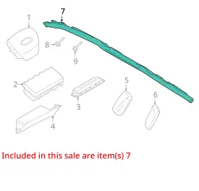 Gn1z58042d94a Ford 2018-2022 Ecosport Rh Passenger Roof Curtain Airbag Air Bag Oem #3