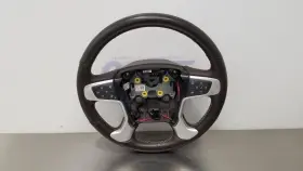 235.gm9f19 Gmc Truck 19 Yukon Steering Wheel With Controls Brown Leather