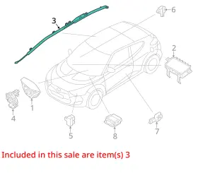 253-10298 Hyundai 2016-2017 Veloster Lh Driver Roof Curtain Airbag Oem #3 253-10298 Hyundai 2016-2017 Veloster Lh Driver Roof Curtain Airbag Oem #3