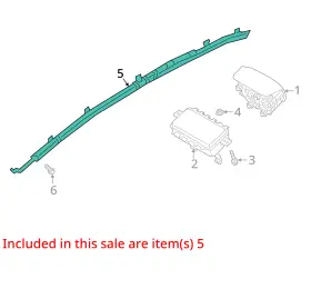 253-10841 Hyundai 2018-2022 Accent Lh Driver Roof Curtain Airbag Oem #3 253-10841 Hyundai 2018-2022 Accent Lh Driver Roof Curtain Airbag Oem #3