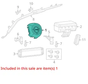 253-11379 Jeep 2019-2023 Renegade Lh Driver Steering Wheel Airbag Air Bag Oem Lkq #3