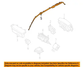 253-50647 Kia 2009-2011 Borrego Lh Driver Roof Curtain Airbag Air Bag Oem #3