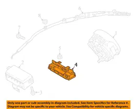 253-68289 Kia 2016-2020 Optima Lh Driver Knee Airbag Oem #3