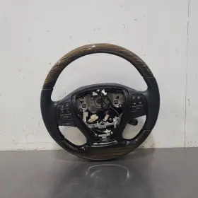 235.le1r13 Lexus 13 2013 Ls460 Steering Wheel Black Leather And Wood Grain
