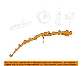 253-67690 Lexus 2016 Is 200t Rh Passenger Roof Curtain Airbag Air Bag Oem #3