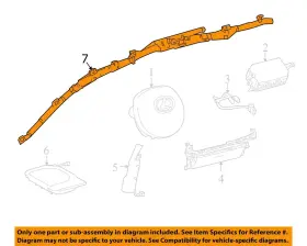 253-67950 Lexus 2015-2017 Nx 200 Rh Passenger Roof Curtain Airbag Air Bag Oem #3