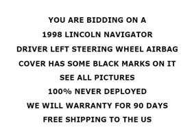 F85z78043b13aaa Lincoln 1998 Navigator Driver Left Steering Wheel Air Bag Gray Oem With Warranty #2