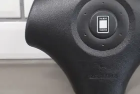 A10584030076 Mazda 99-00 Miata Nb Driver Steering Wheel Airbag Black Leather Trim #3