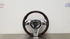 235.mb1w13 Mercedes-benz 13 Sl550 R231 Steering Wheel Brown Leather And Woodgrain