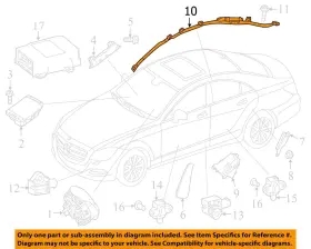 253-51046 Mercedes-benz 2012-2018 Cls Lh Driver Rear Roof Curtain Airbag Air Bag Oem #3