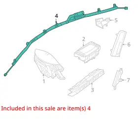 253-68111 Mercedes-benz 2015-2020 Gla Class Lh Driver Roof Curtain Airbag Air Bag Oem #3