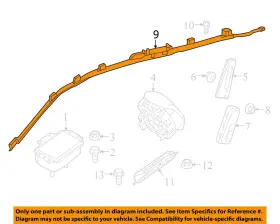 253-68280 Mercedes-benz 2016-2019 Gle Class Lh Driver Roof Curtain Airbag Oem #3