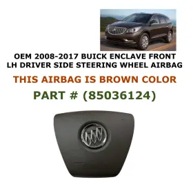 Oem Buick Part 85036124 2008 09 10 11 12 13 14 15 16 2017 Enclave Driver Wheel Airbag Brown
