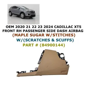 84900144 Oem Cadillac Part 2020 21 22 23 2024 Xt5 Right Side Dash Airbag Maple Sugar