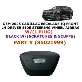 85021999 Oem Cadillac Part 2025 Escalade Iq Driver Wheel Airbag W/1 Plug Black
