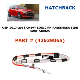 42539065 Oem Chevy Part 2017-2018 Sonic Hatchback Right Side Roof Airbag