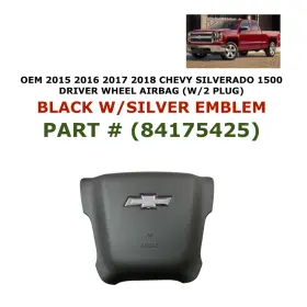 84175425 Oem Chevy Part 2015 2016 2017 2018 Silverado 1500 Driver Wheel Airbag Black