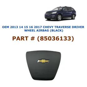 85036133 Oem Chevy Part 2013 14 15 16 2017 Traverse Driver Wheel Airbag Black