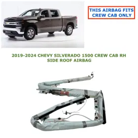 85608871 Oem Chevy Part 2019-2024 Silverado 1500 Crew Cab Right Side Roof Airbag