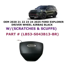 Oem Ford Part Lb53-s043b13-ar 2020 21 22 23 24 2025 Explorer Driver Wheel Airbag Black Lb53-s043b13-br