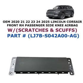 Lj7b-s042a00-ag Oem Ford Part 2020-2025 Lincoln Corsair Right Side Knee Airbag Black