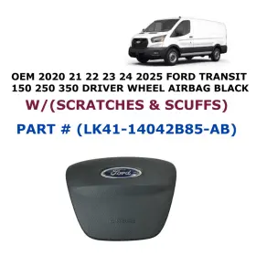Oem Ford Part Lk41-14042b85-ab 2020-2025 Transit 150 250 350 Driver Wheel Airbag Black