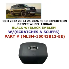 Ml3m-15043b13-ee Oem Ford Part 2022 23 24 25 2026 Expedition Driver Wheel Airbag Black