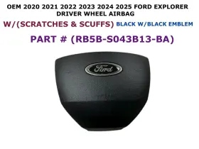 Rb5b-s043b13-ba Oem Ford Part 2020 21 22 23 24 2025 Explorer Driver Wheel Airbag Black