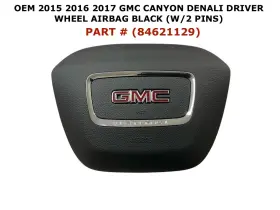 84621129 Oem Gmc Part 2015 2016 2017 Canyon Denali Driver Wheel Airbag W/2pins Black
