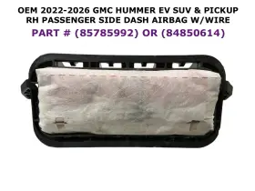 Oem Gmc Part 85785992 2022-2026 Hummer Ev Pickup And Suv Right Side Dash Airbag With Wire