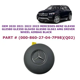 000-860-27-04-7p98 Oem Mercedes-benz Part 2020-2023 Gle Gls Driver Wheel Airbag Black Q02
