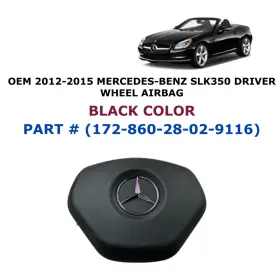172-860-28-02-9116 Oem Mercedes-benz Part 2012-2015 Slk350 Driver Wheel Airbag Black