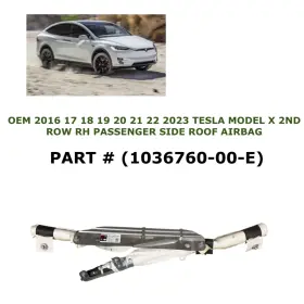 Oem Tesla Part 1036760-00-e 2016-2023 Model X 2nd Row Right Side Roof Airbag
