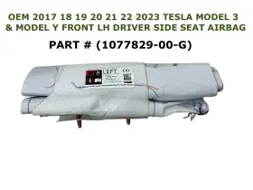 1077829-00-g Oem Tesla Part 2017 18 19 20 21 22 2023 Model 3 Y Left Side Seat Airbag