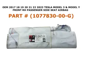 1077830-00-g Oem Tesla Part 2017 18 19 20 21 22 2023 Model 3 Y Right Side Seat Airbag