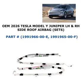 Oem Tesla Part 1991966-00-e 2026 Model Y Juniper Lh And Rh Side Roof Airbag Sets
