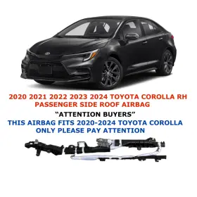 Ga499-19220 Oem Toyota Part 2020 2021 2022 2023 2024 Corolla Right Side Roof Airbag