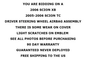4513052451b0 Scion 2006 Xb Tc Driver Left Steering Wheel Air Bag Oem With 90 Day Warranty #2