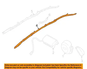 253-67540 Subaru 2013-2014 Legacy Lh Driver Roof Curtain Airbag Air Bag Oem #3